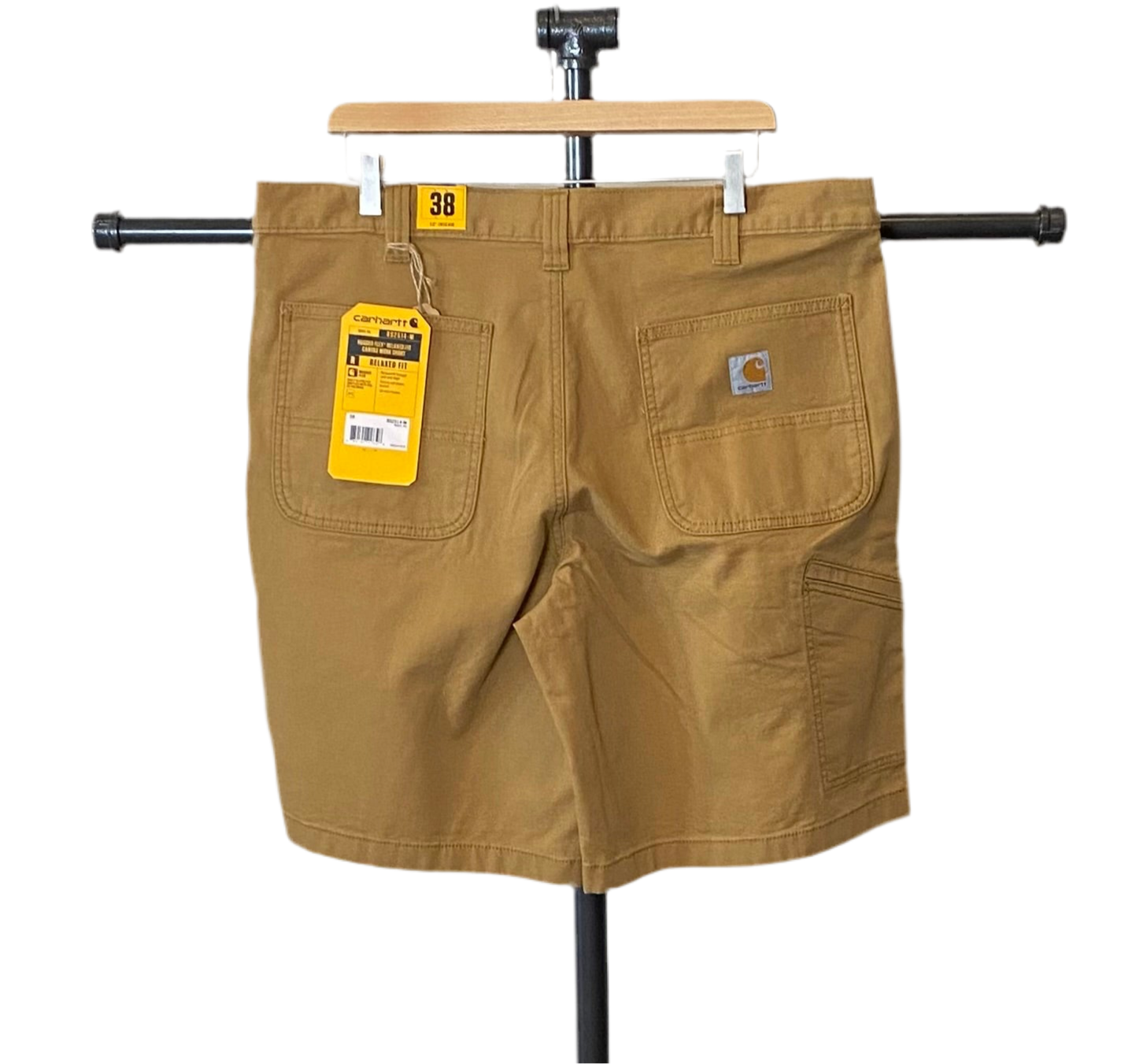CARHARTT MENS RELAXED FIT CANVAS WORK SHORTS TAN W38