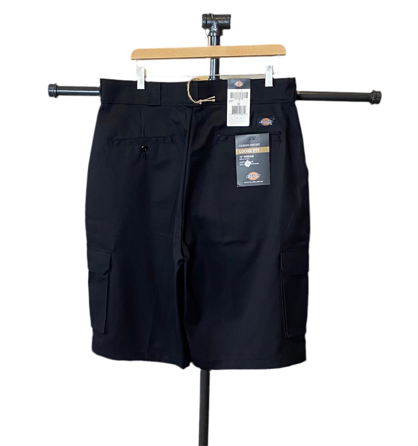 DICKIES MENS FLEX RELAXED FIT CARGO SHORTS BLACK W38 Flex 13-Inch SIZE 38