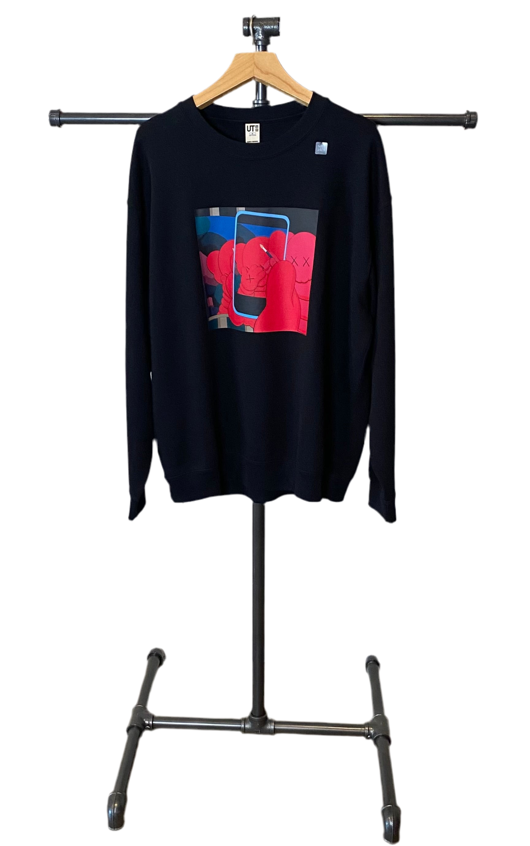 UNIQLO KAWS WARHOL COLLECTION SWEATSHIRT BLACK GRAY FROM JAPAN SIZE XL HidenSneakz