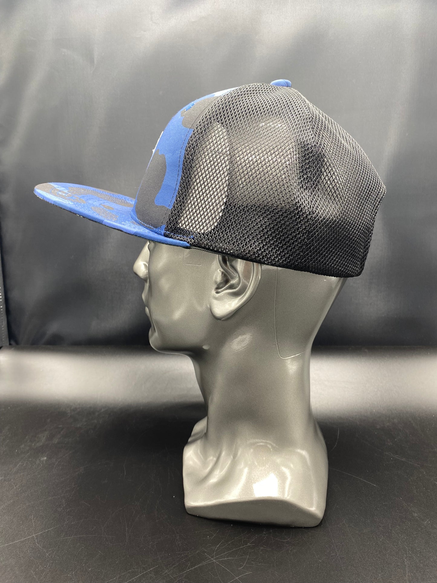 A Bathing Ape Undefeated With Pin Blue Camo Snapback
