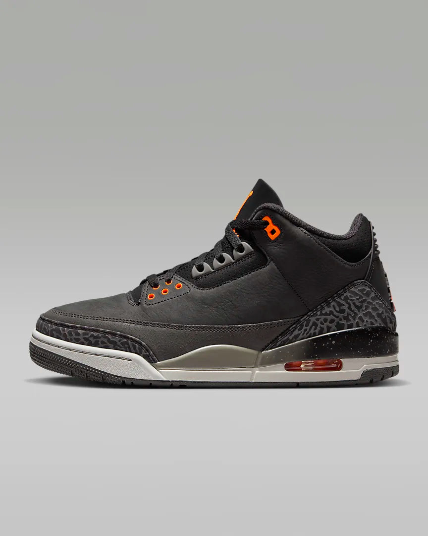 Air Jordan 3 "Fear" Night Stadium/Black/Flat Pewter/Total Orange Size M 10.5 W 12