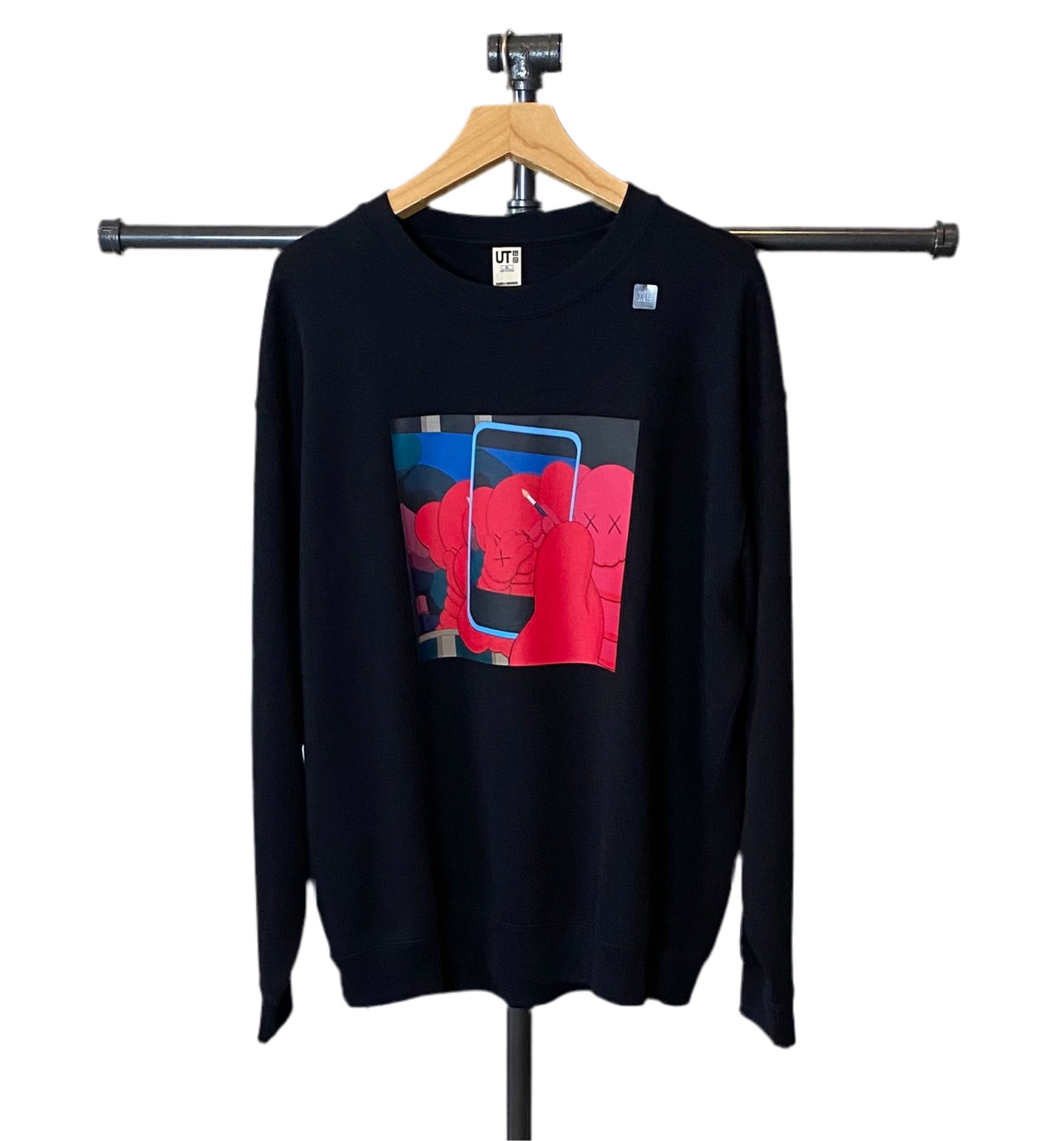 UNIQLO KAWS WARHOL COLLECTION SWEATPANTS BLACK GRAY FROM JAPAN SIZE XL
