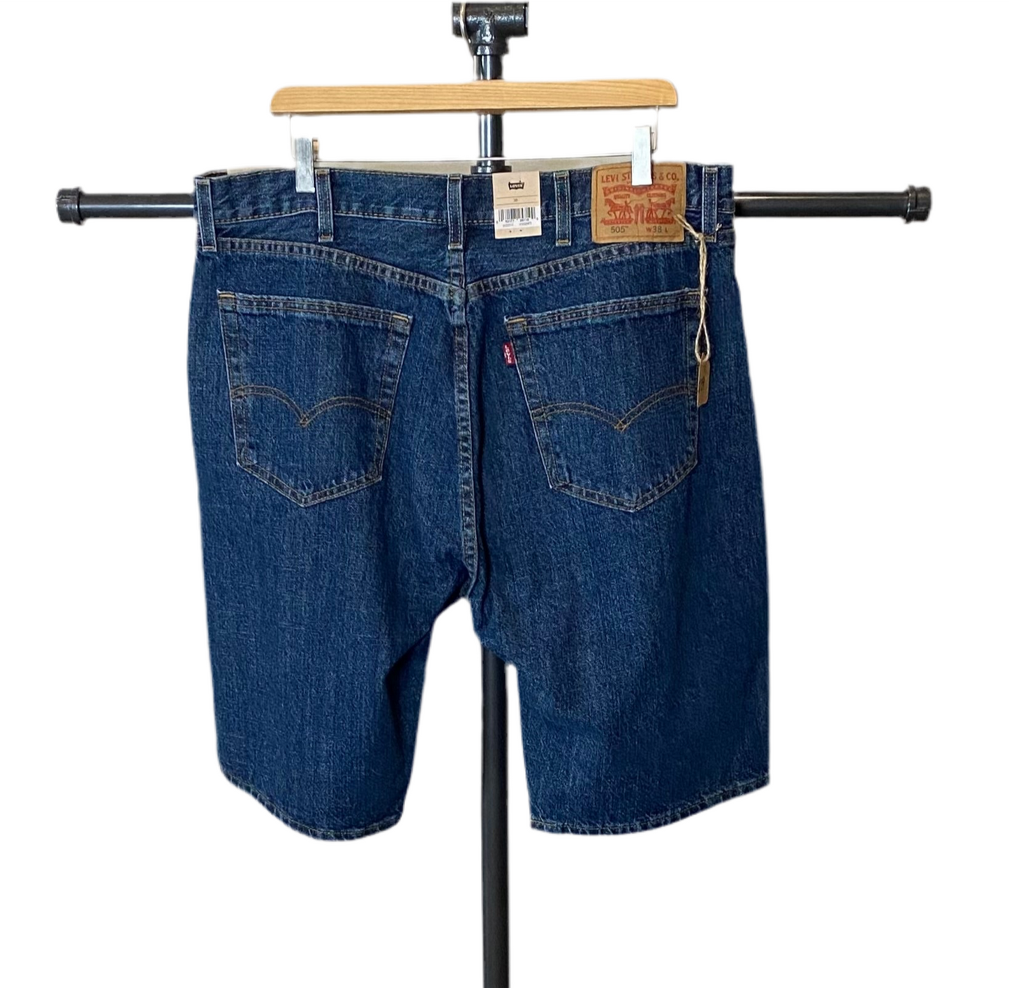 LEVI 505 JEAN SHORTS DARK BLUE W38