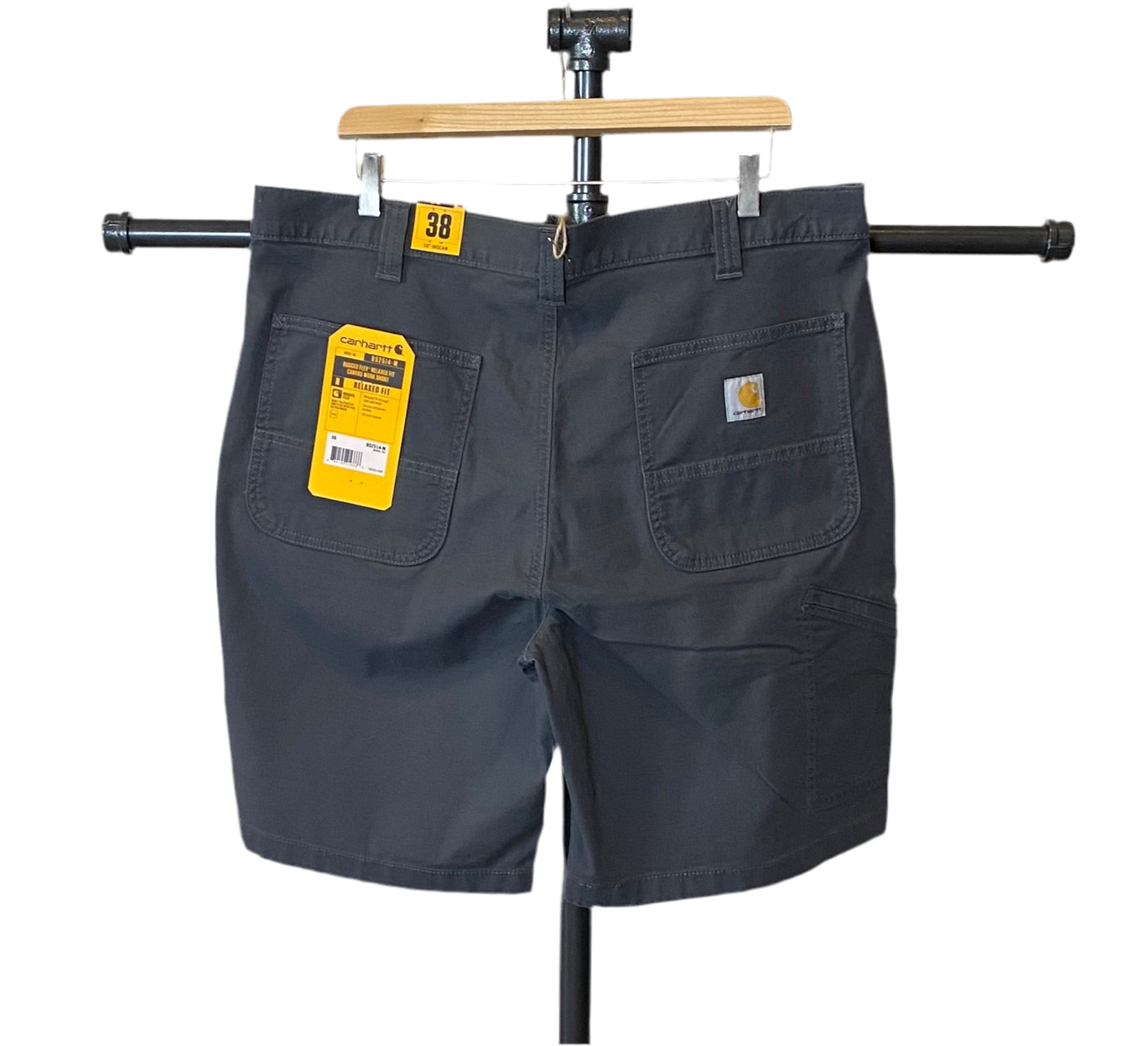 CARHARTT MENS RELAXED FIT CANVAS WORK SHORTS GRAY W38