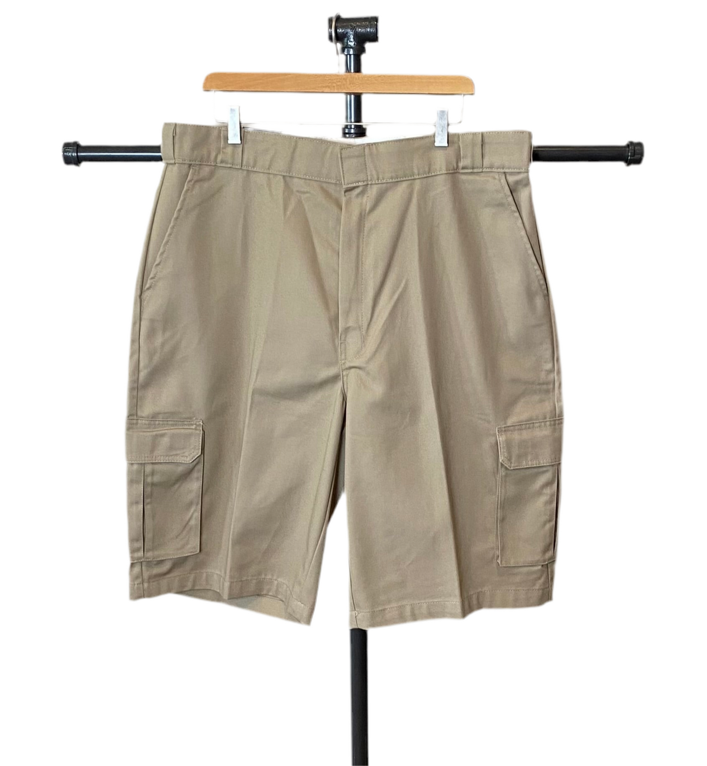DICKIES MENS FLEX RELAXED FIT CARGO SHORTS KHAKI W38 Flex 13-Inch