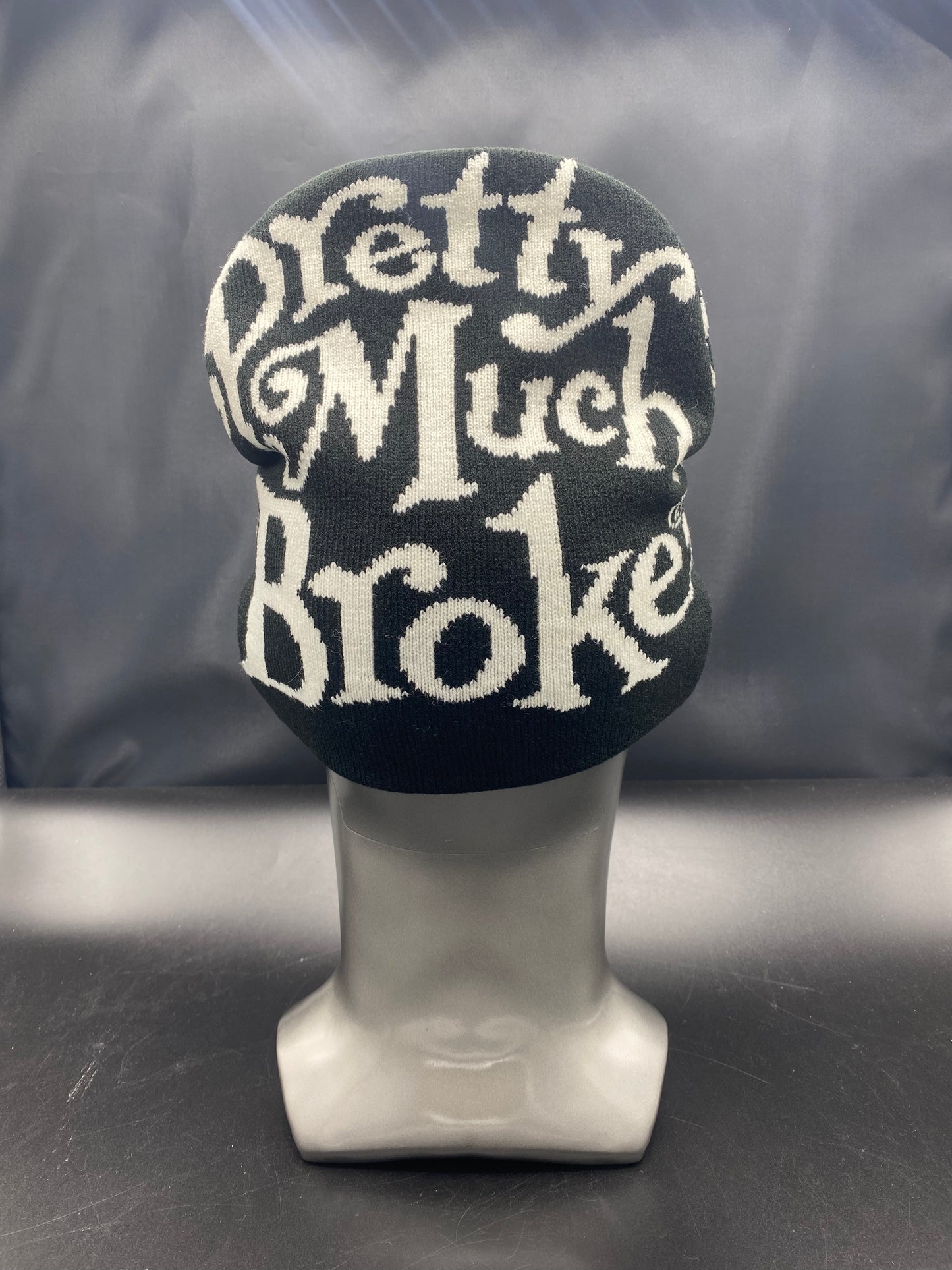 Pretty Much Broke Beanie Black/White