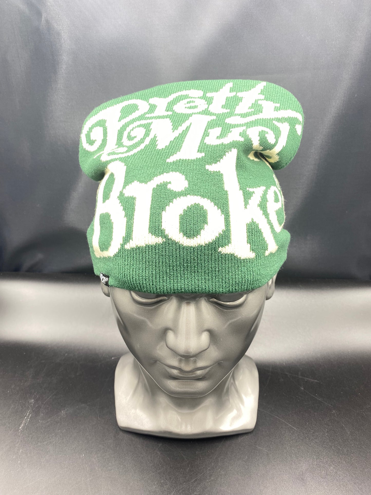 Pretty Much Broke Beanie Green/Cream