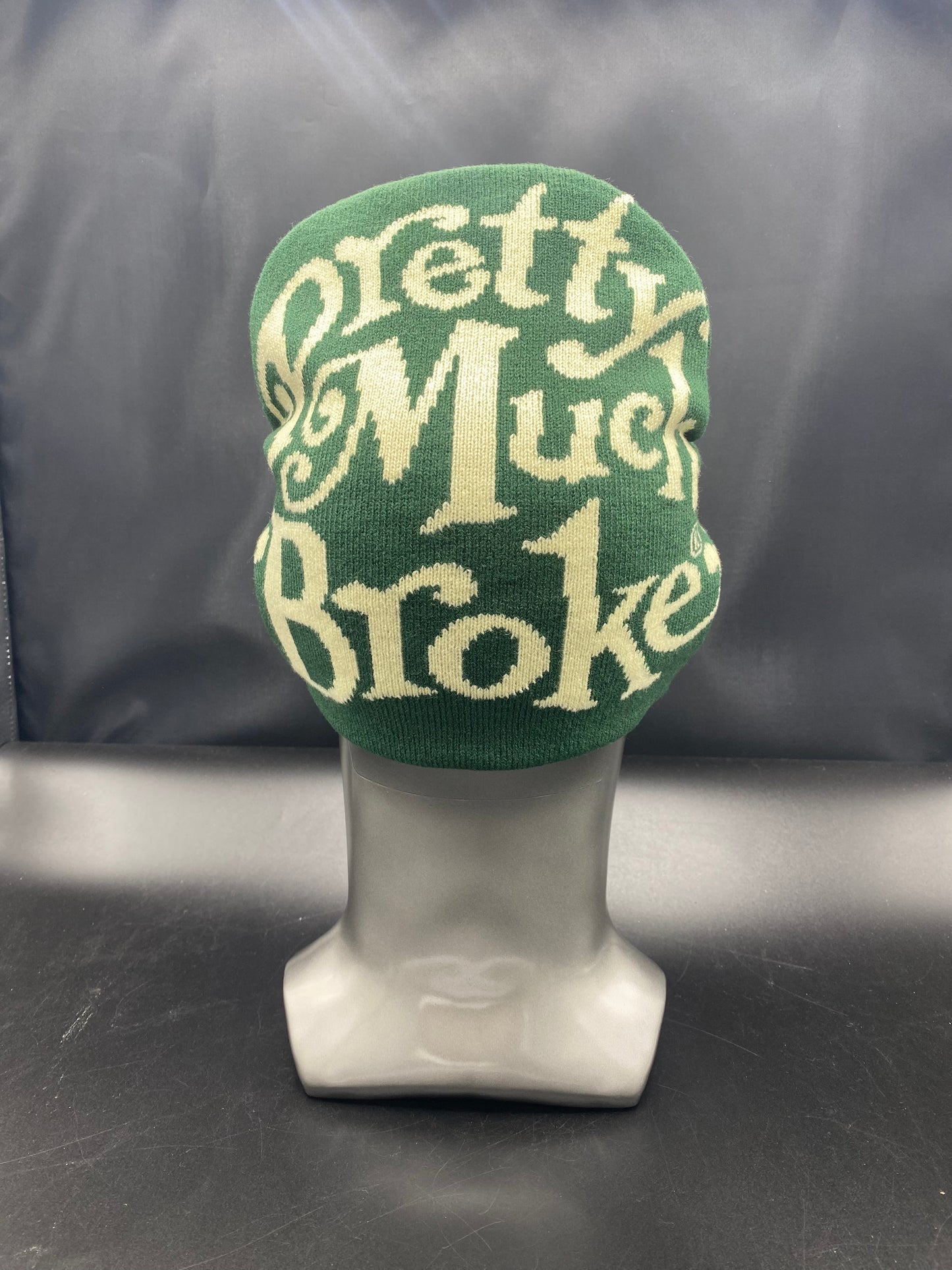 Pretty Much Broke Beanie Green/Cream