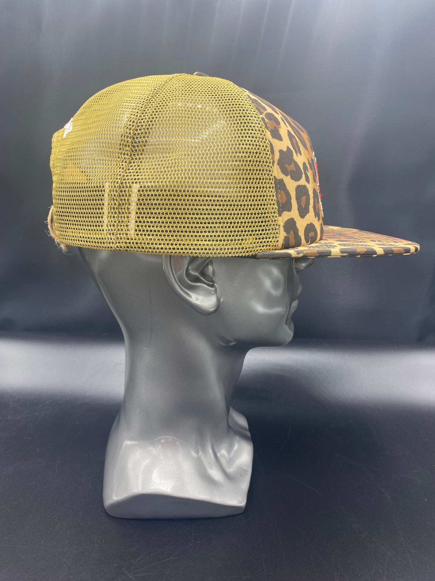 Supreme/Toy Machine Mesh Back 5-Panel Leopard Snapback Hat Adjustable