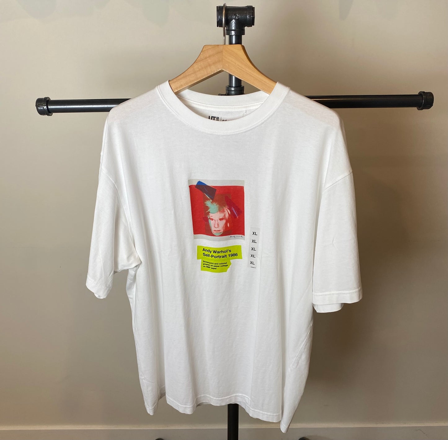 Uniqlo Andy Warhol's Collages Self Portrait 1986 Graphic T Size XL