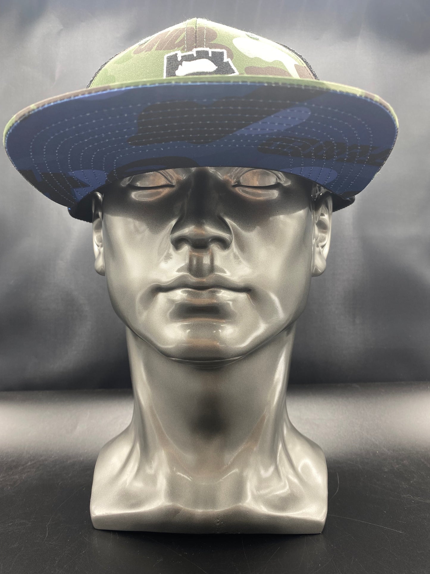 A Bathing Ape Undefeated With Pin Green Camo Snapback