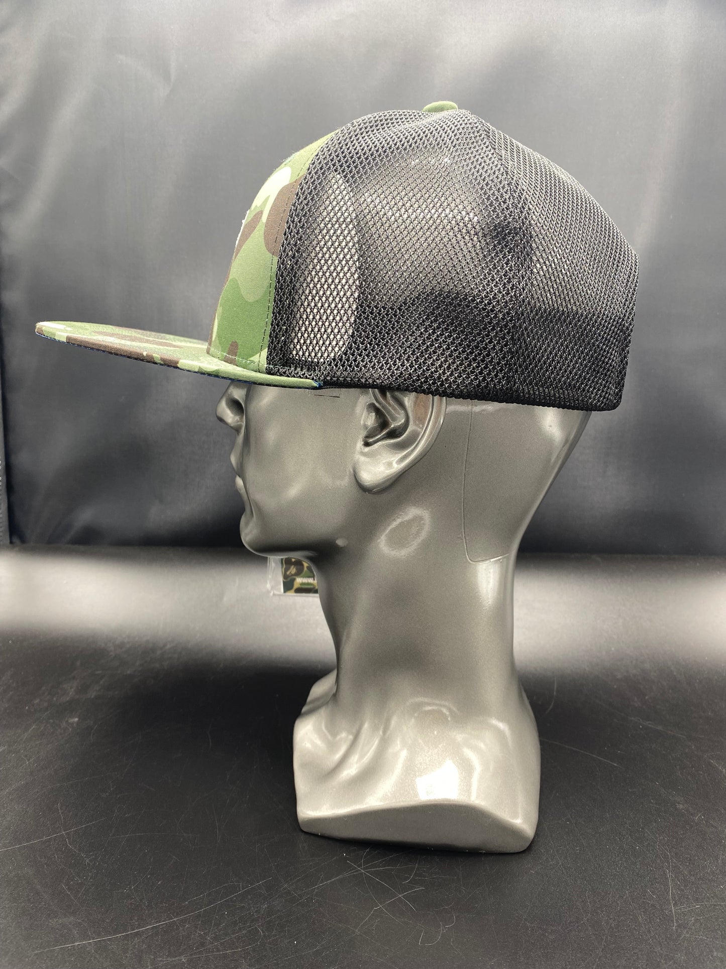 A Bathing Ape Undefeated With Pin Green Camo Snapback