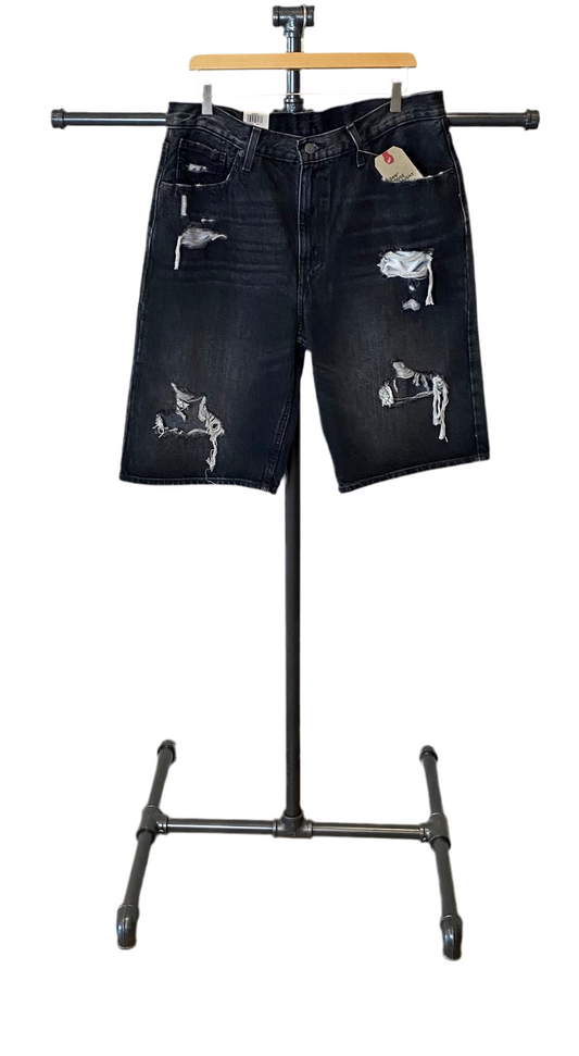 LEVI 569 JEAN SHORTS BLACK  W32