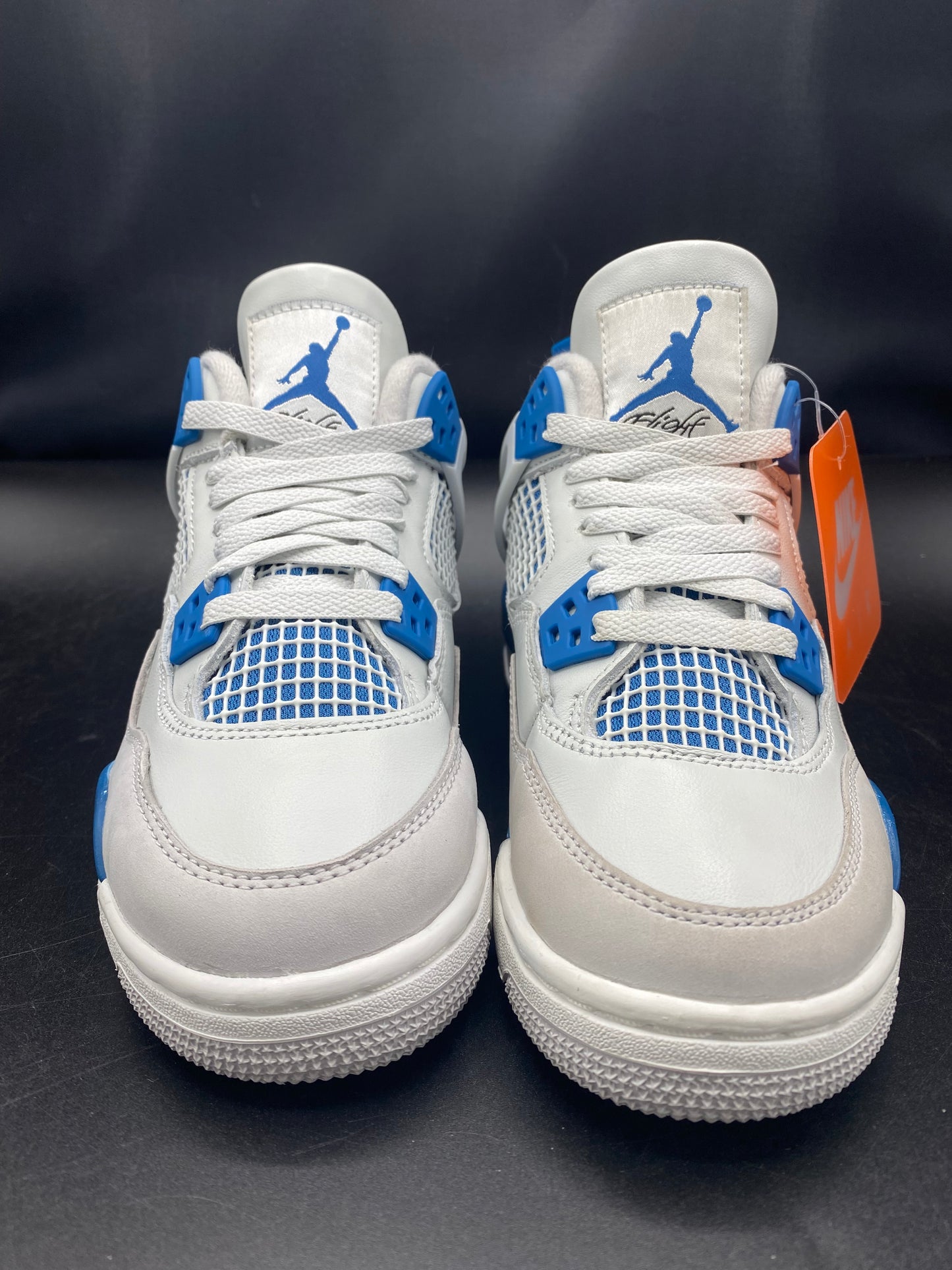 Air Jordan 4 Retro (GS) Off White/Military Blue Size 3.5 Y