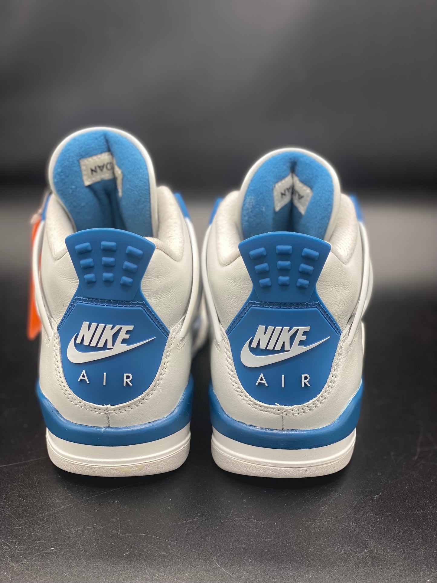 Air Jordan 4 Retro (GS) Off White/Military Blue Size 3.5 Y