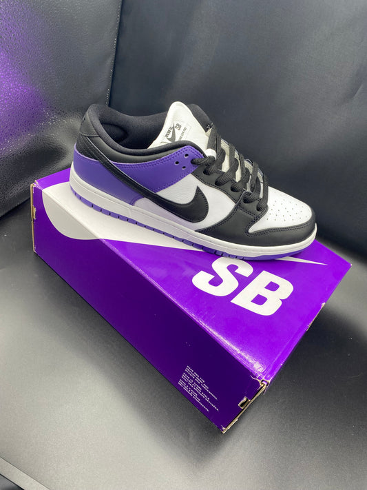 NIKE SB DUNK LOW PRO COURT PURPLE/BLACK-WHITE SIZE M 11 W 12.5