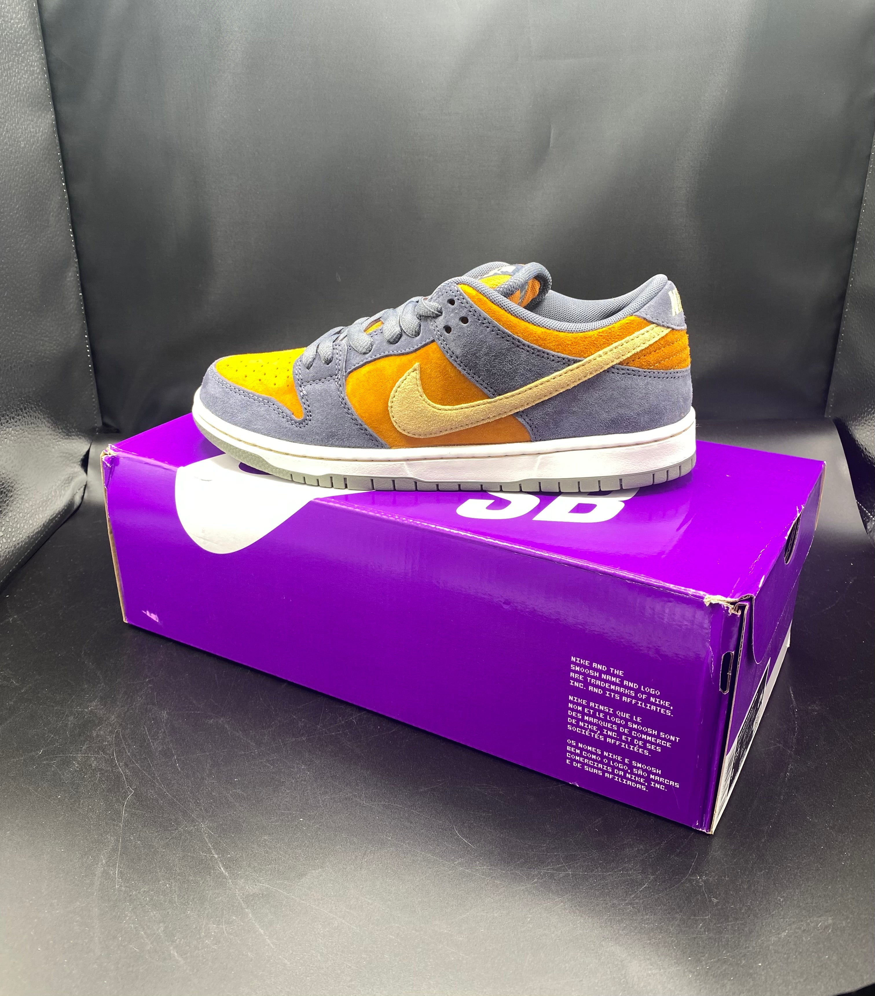 NIKE SB DUNK LOW PRO LIGHT CARBONE SESAME MONARCH SIZE M 10.5 W 12 HidenSneakz
