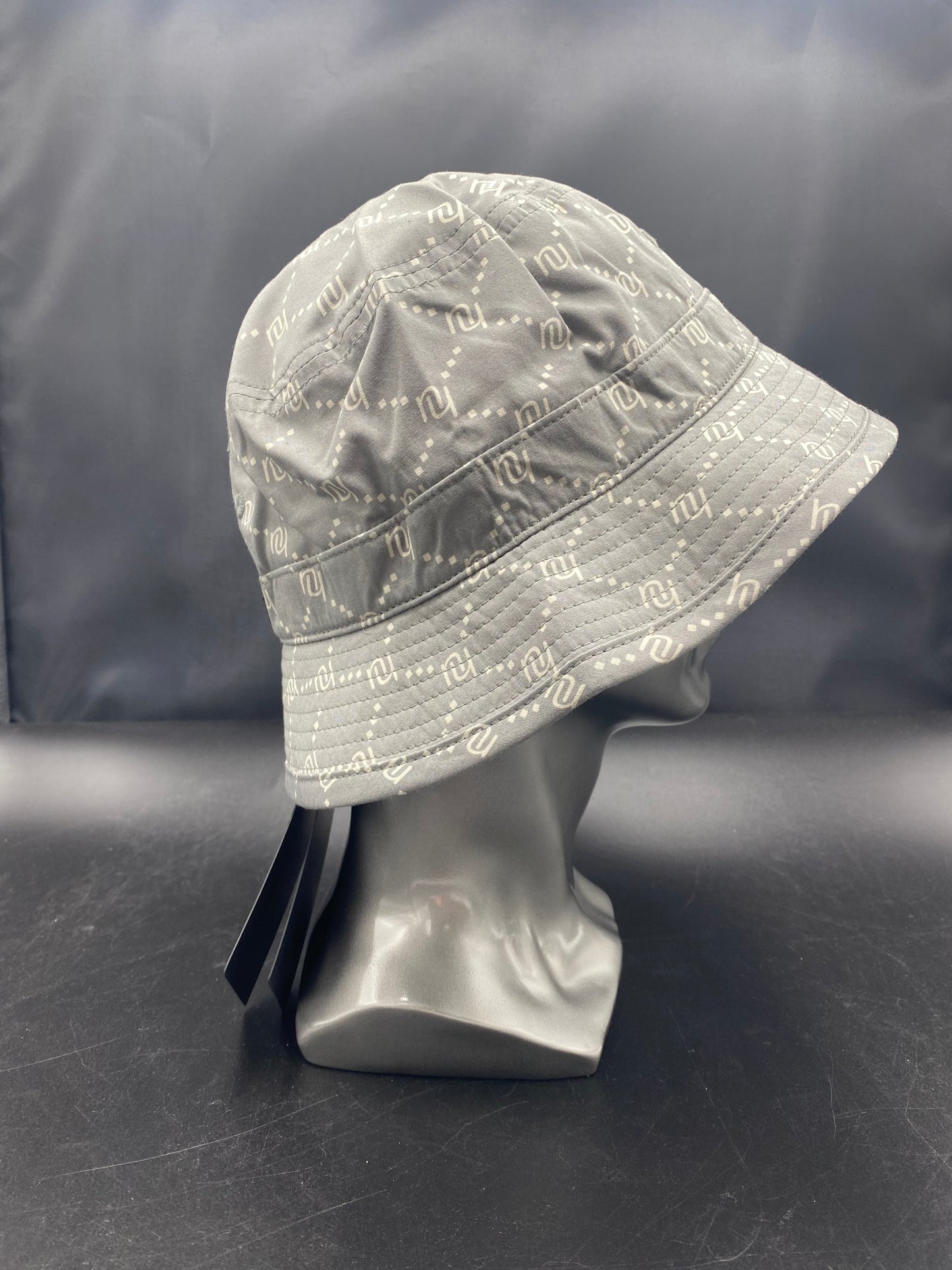 Neighborhood Monogram Bucket Hat Gray Size Large