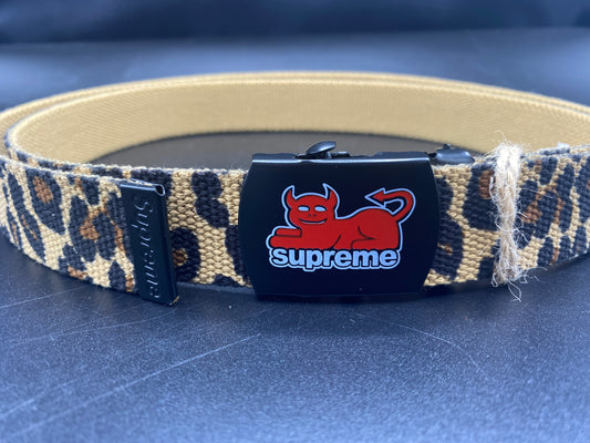 SUPREME Toy Machine Webbing Belt Leopard