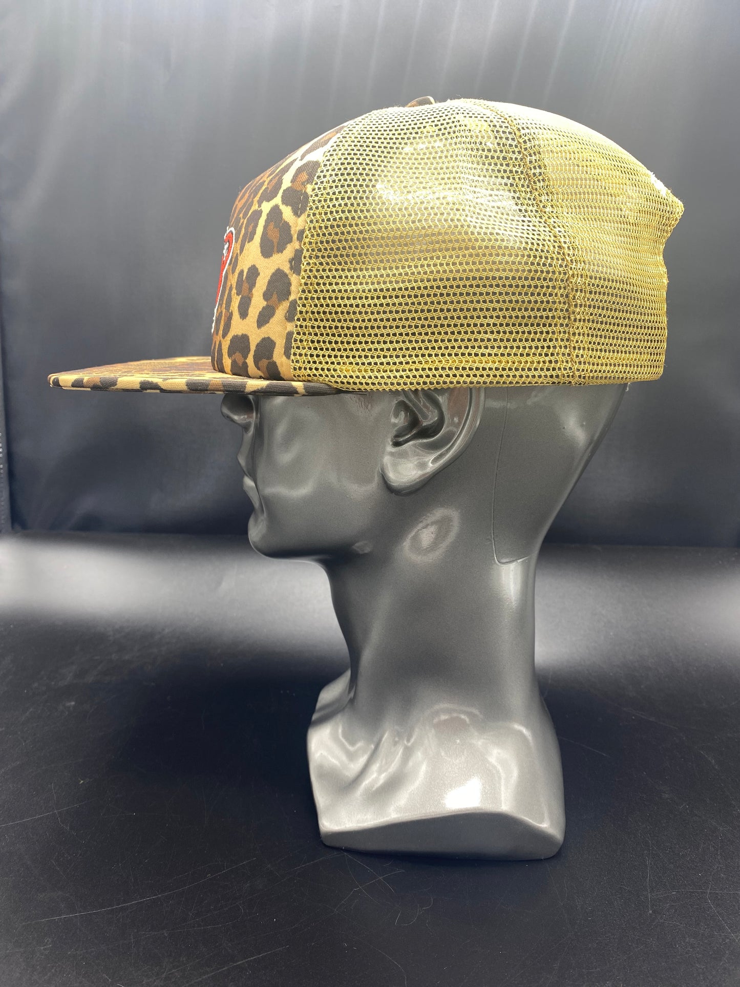 Supreme/Toy Machine Mesh Back 5-Panel Leopard Snapback Hat Adjustable