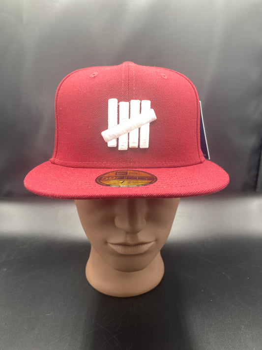 Undefeated Play Dirty X New Era Maroon Fitted Hat Size 7 3/8