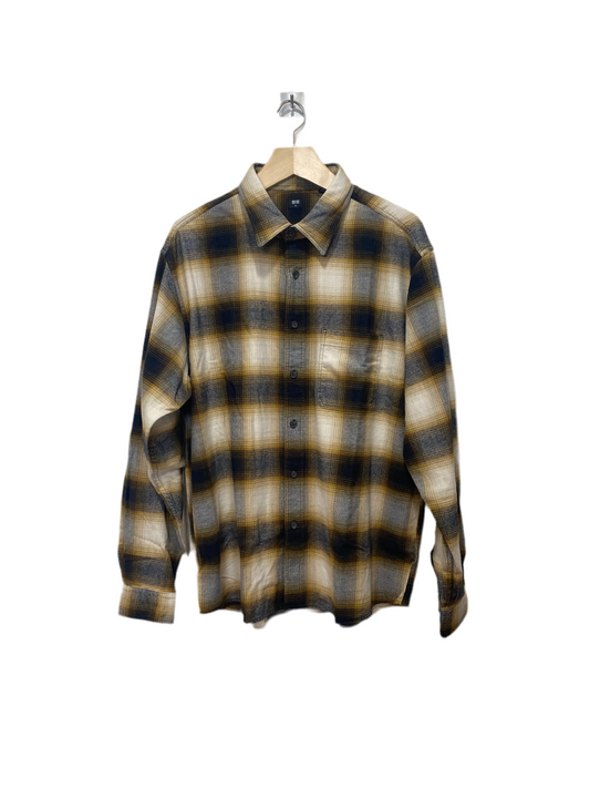 Uniqlo FLANNEL Yellow SHIRT CHECKED Size XL