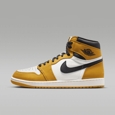 Air Jordan 1 Retro High OG Yellow Ochre/Sail/Black Size M 11 W 12.5