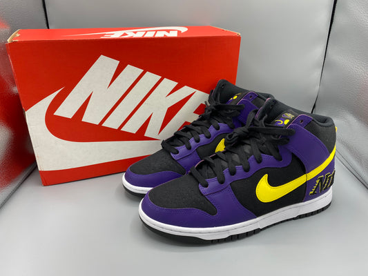 Nike Dunk Hi PRM EMB "Lakers" Size M 10.5 W 12